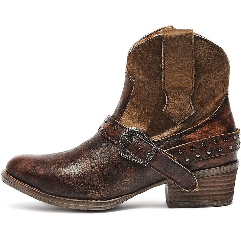 Women Brown Leather Western Boots Sterling River Boots Size 7.5